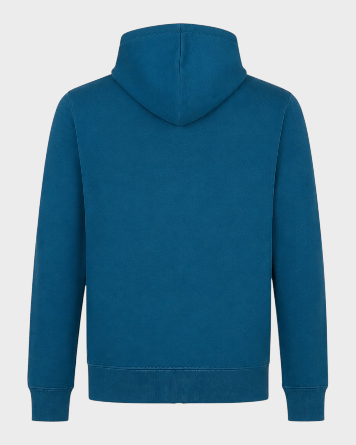 Zip-Hoodie mit Logo-Stitching – Petrolblau