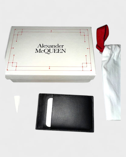 Kartenetui mit Logo-Print – Schwarz/Weiß