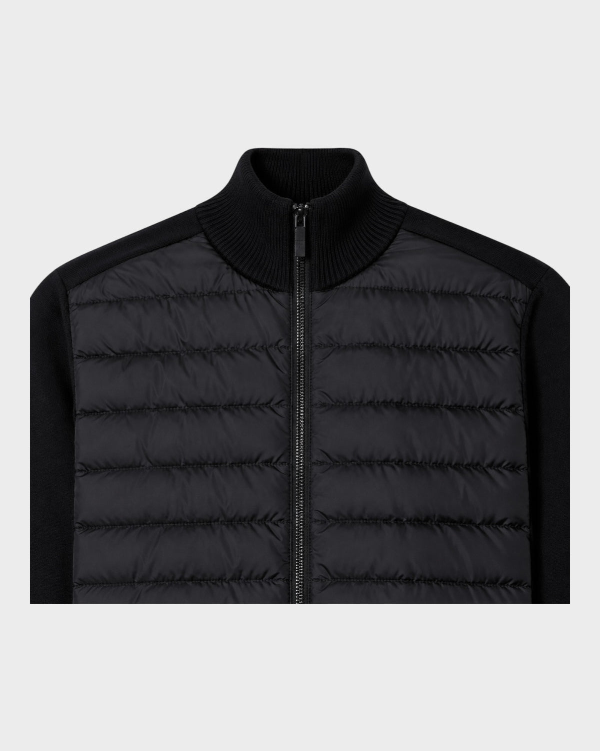 Hybrid Strickjacke mit Logo-Schriftzug – Schwarz