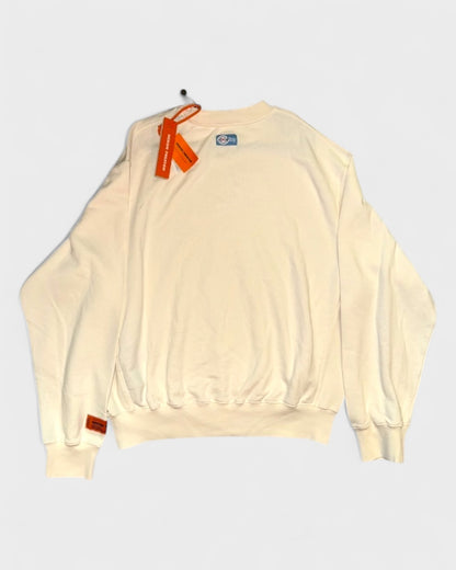Sweatshirt mit Logo-Patch – Offwhite