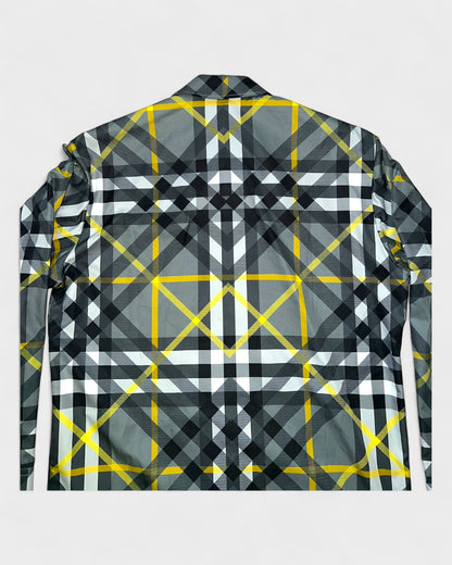 Overshirt Checkered Zip Shirt – Schwarz/Gelb