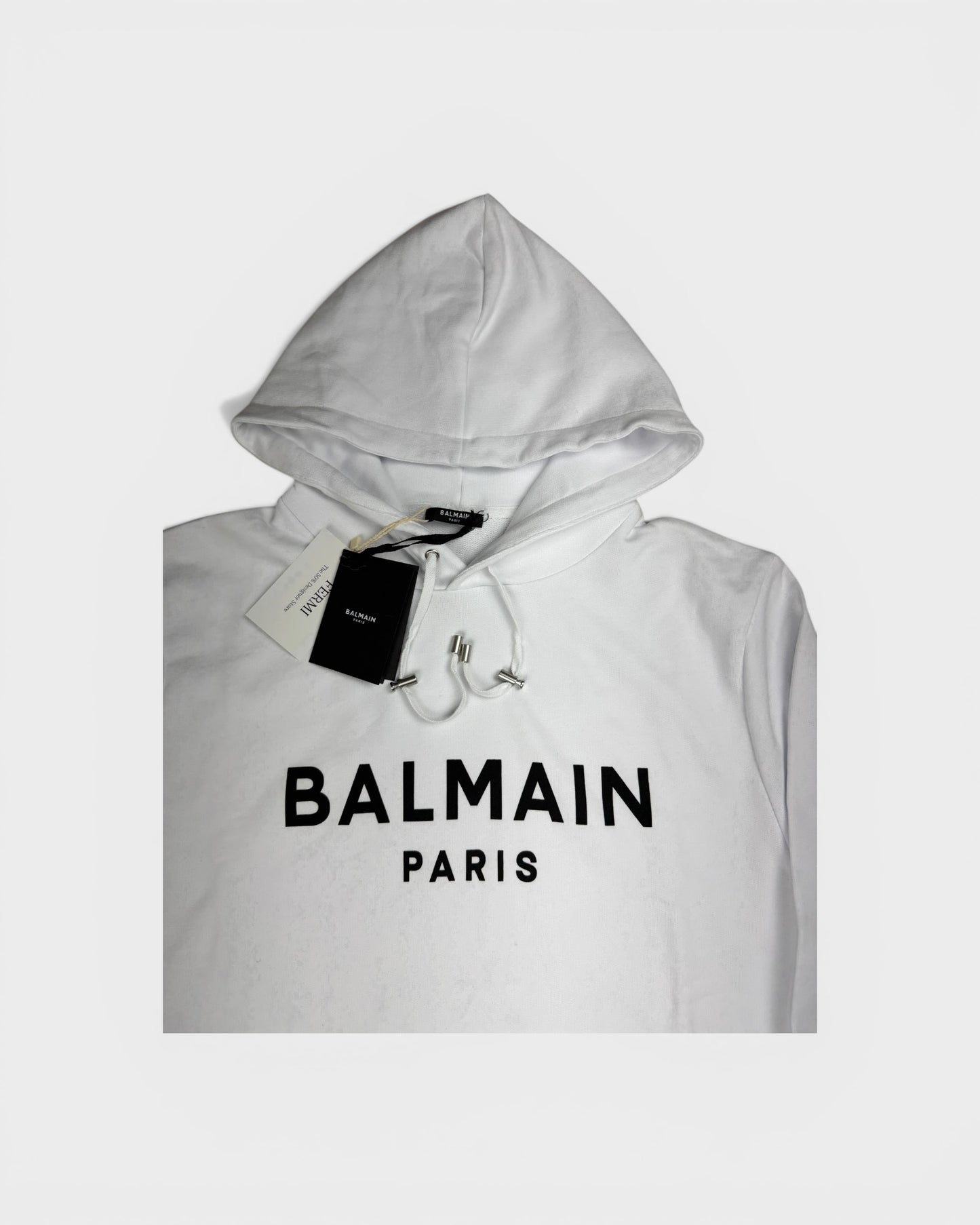 Kapuzenpullover mit Logo-Print – Weiß