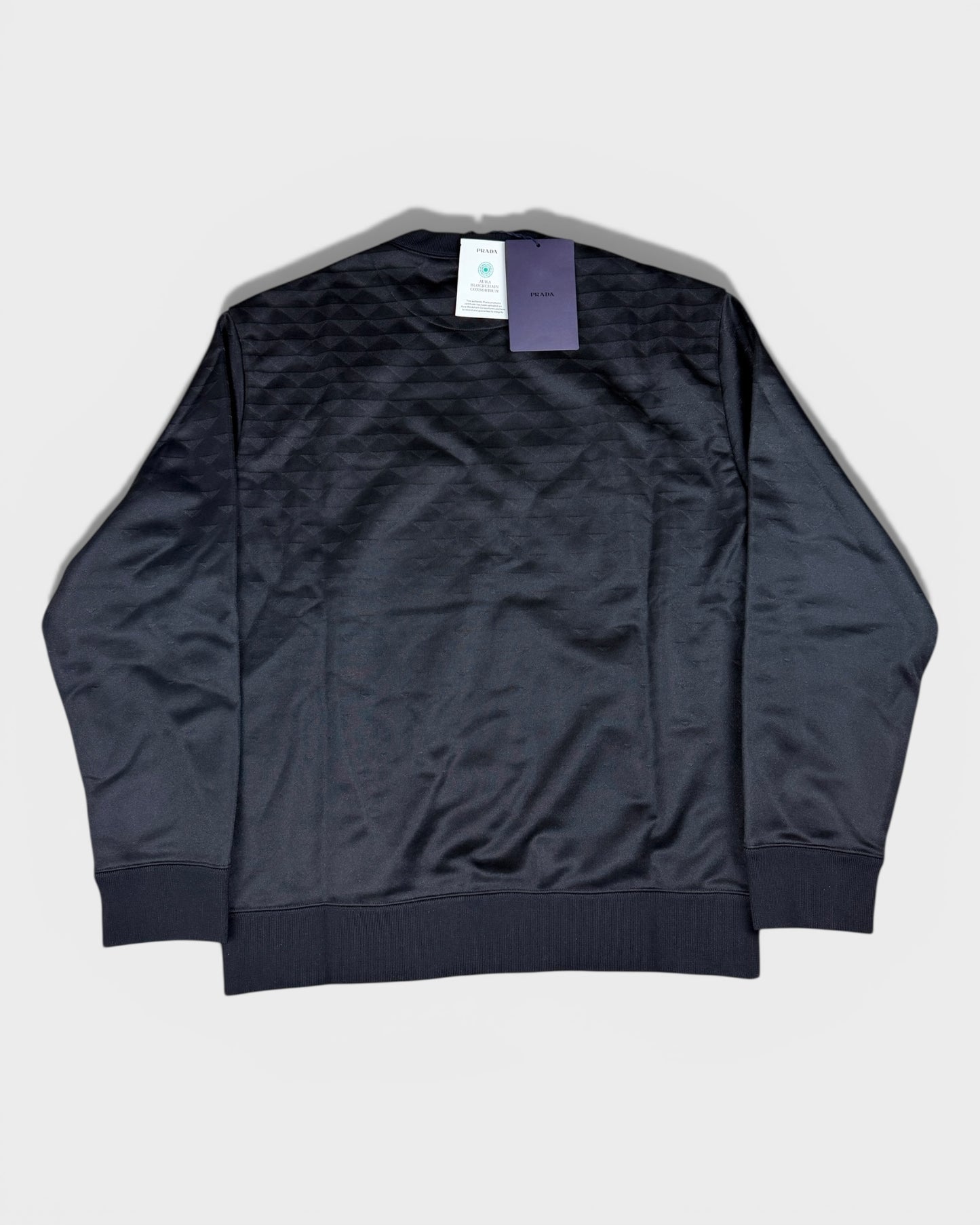 Technical Fabric Sweatshirt „Triangolo“ – Schwarz