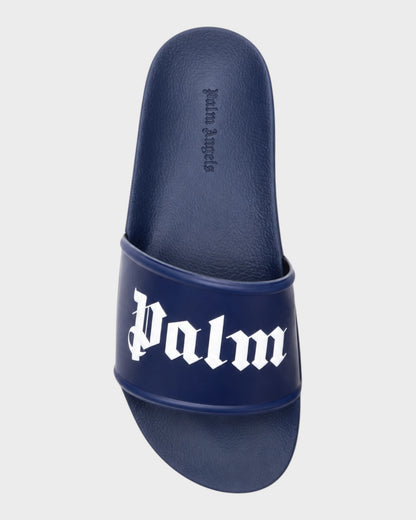 Slides – Navy mit weißem Logo