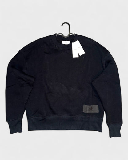 Sweatshirt mit Logo-Patch – Schwarz