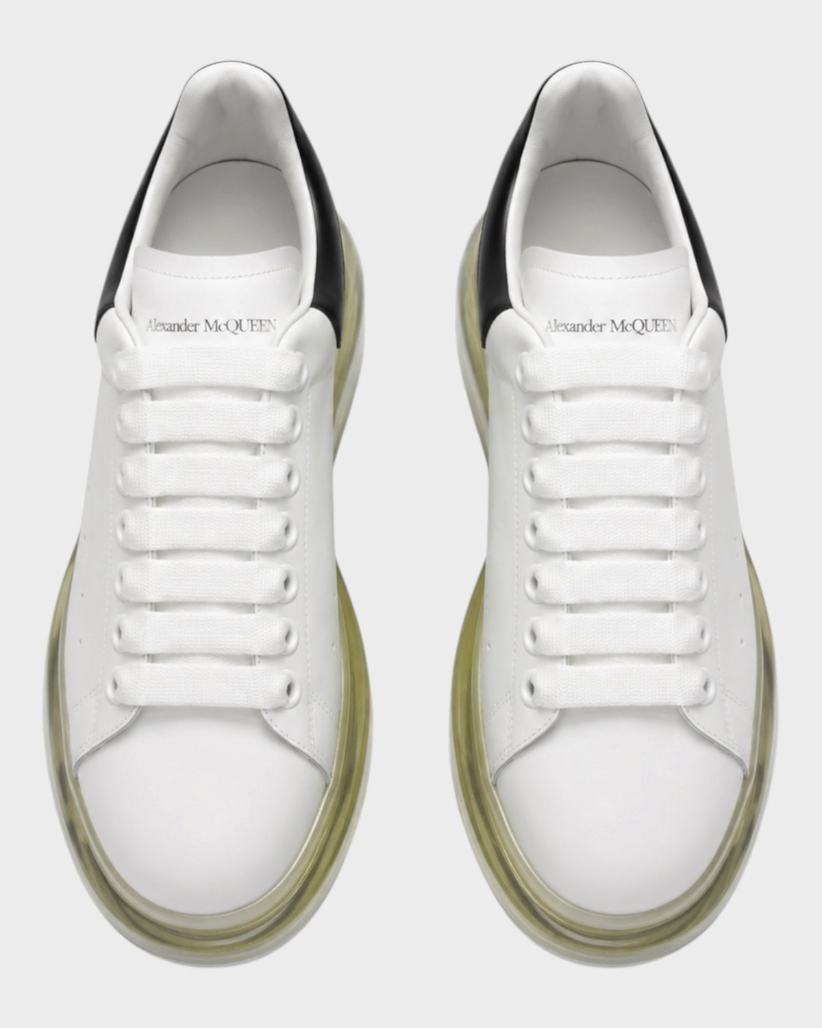Oversized Sneaker – Weiß/Schwarz mit transparenter Sohle