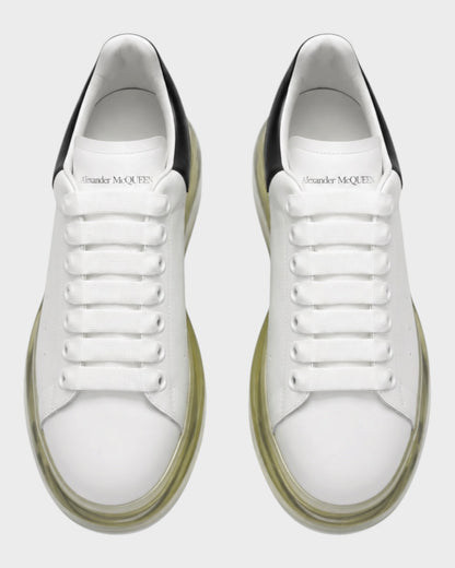 Oversized Sneaker – Weiß/Schwarz mit transparenter Sohle