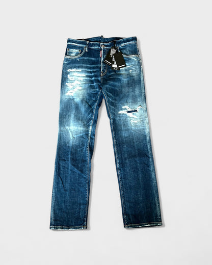 642 Jean Cool Guy Jeans – Blau im Destroyed-Look