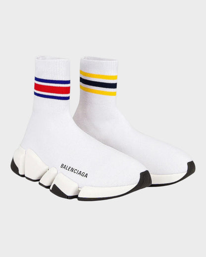 Speed Sneaker Trainer mit Streifen – Weiß