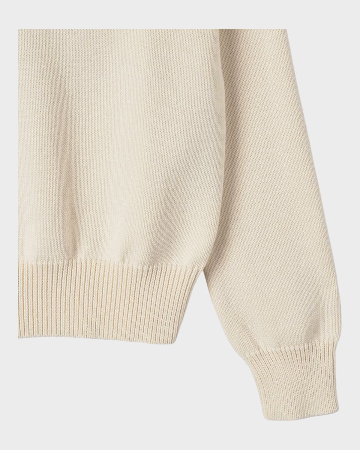Strickpullover mit Logo – Creme
