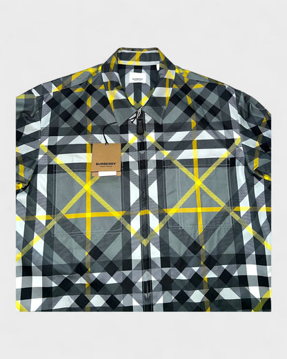 Overshirt Checkered Zip Shirt – Schwarz/Gelb