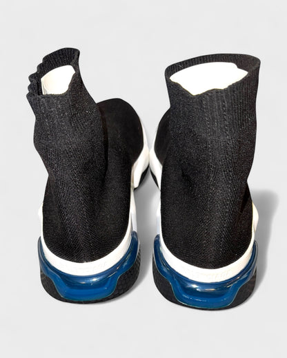 Speed Trainer Sneaker mit Air Bubble – Schwarz/Weiß/Blau