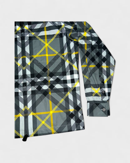 Overshirt Checkered Zip Shirt – Schwarz/Gelb