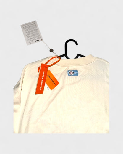 Sweatshirt mit Logo-Patch – Offwhite