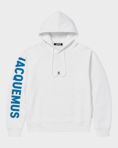 Kapuzenpullover mit Logo-Print – Weiß