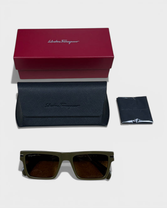 Salvatore Ferragamo Sonnenbrille – Olivgrün