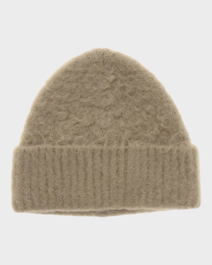 Strickmütze aus Wollmischung – Beige