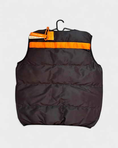 Steppweste mit Logo-Patch – Schwarz