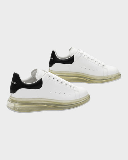 Oversized Sneaker – Weiß/Schwarz mit transparenter Sohle