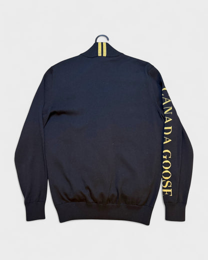 Hybrid Strickjacke mit Logo-Schriftzug – Schwarz