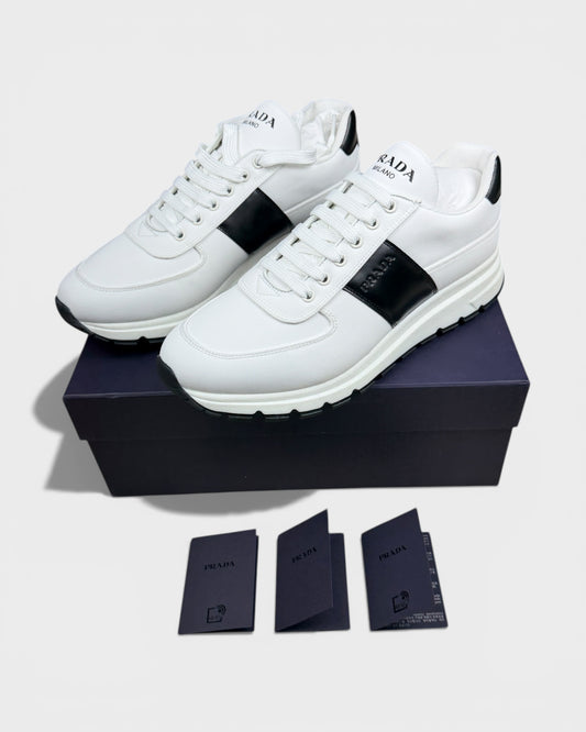 Prada Sneaker „Prax 2.0“ – Weiß mit schwarzem Detail