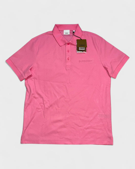 Piqué-Poloshirt mit Ton-in-Ton-Logo – Rosa