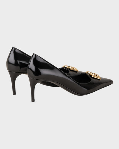 Pumps mit Logo-Schnalle – Schwarz