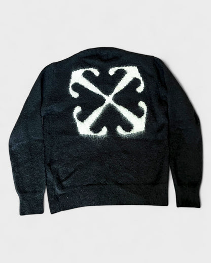 Pullover mit Fuzzy Arrows – Schwarz