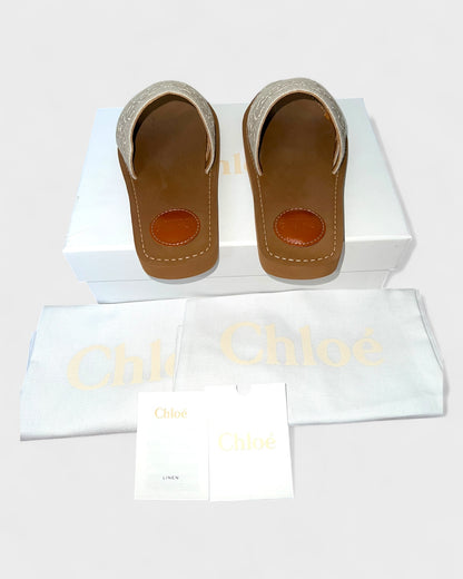 Woody Pantoletten aus Canvas - Beige