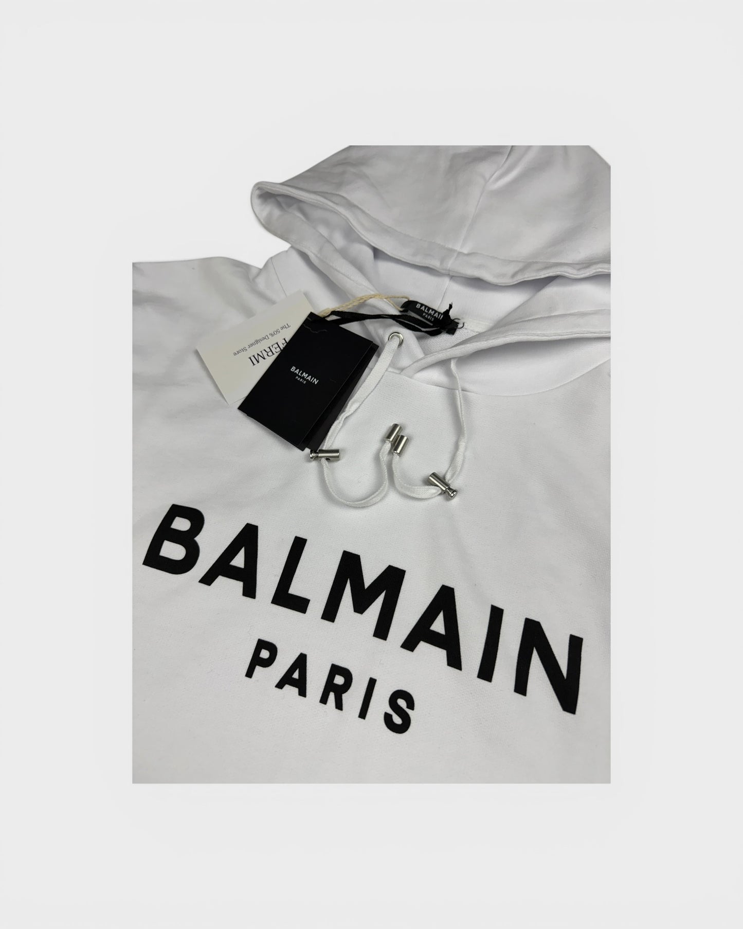 Kapuzenpullover mit Logo-Print – Weiß