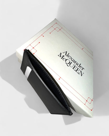 Kartenetui mit Logo-Print – Schwarz/Weiß