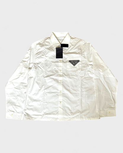 Hemd mit Strass-Logo – Weiß