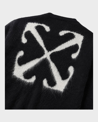 Pullover mit Fuzzy Arrows – Schwarz
