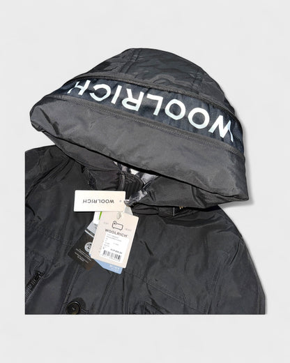 Arctic Parka mit Logo-Kapuze – Schwarz