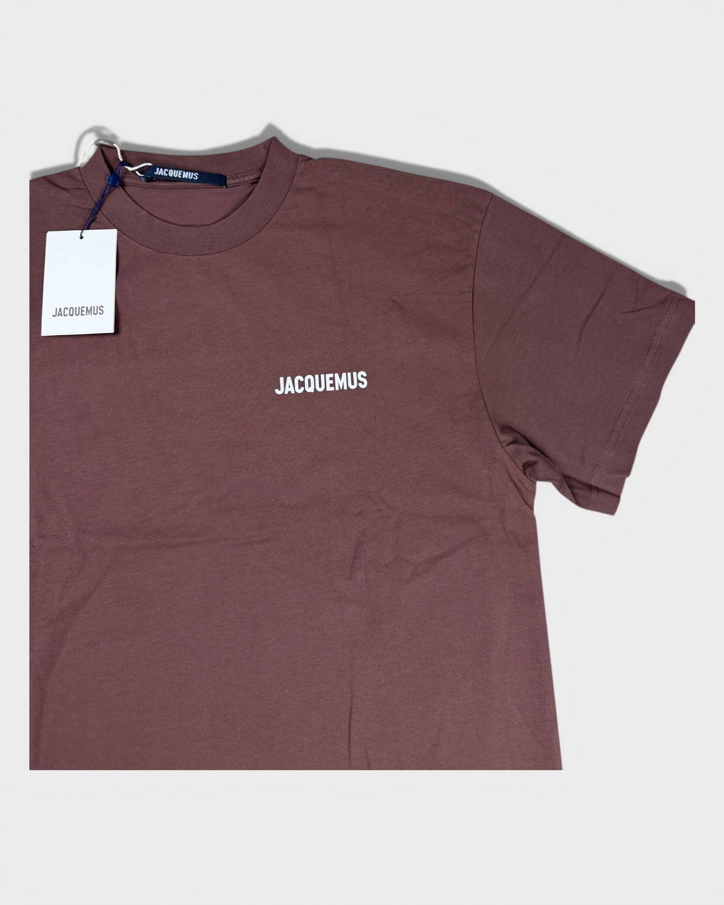 T-Shirt mit Logo-Schriftzug – Braun