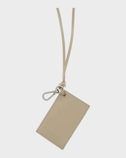 Kartenetui mit Umhängeband – Beige