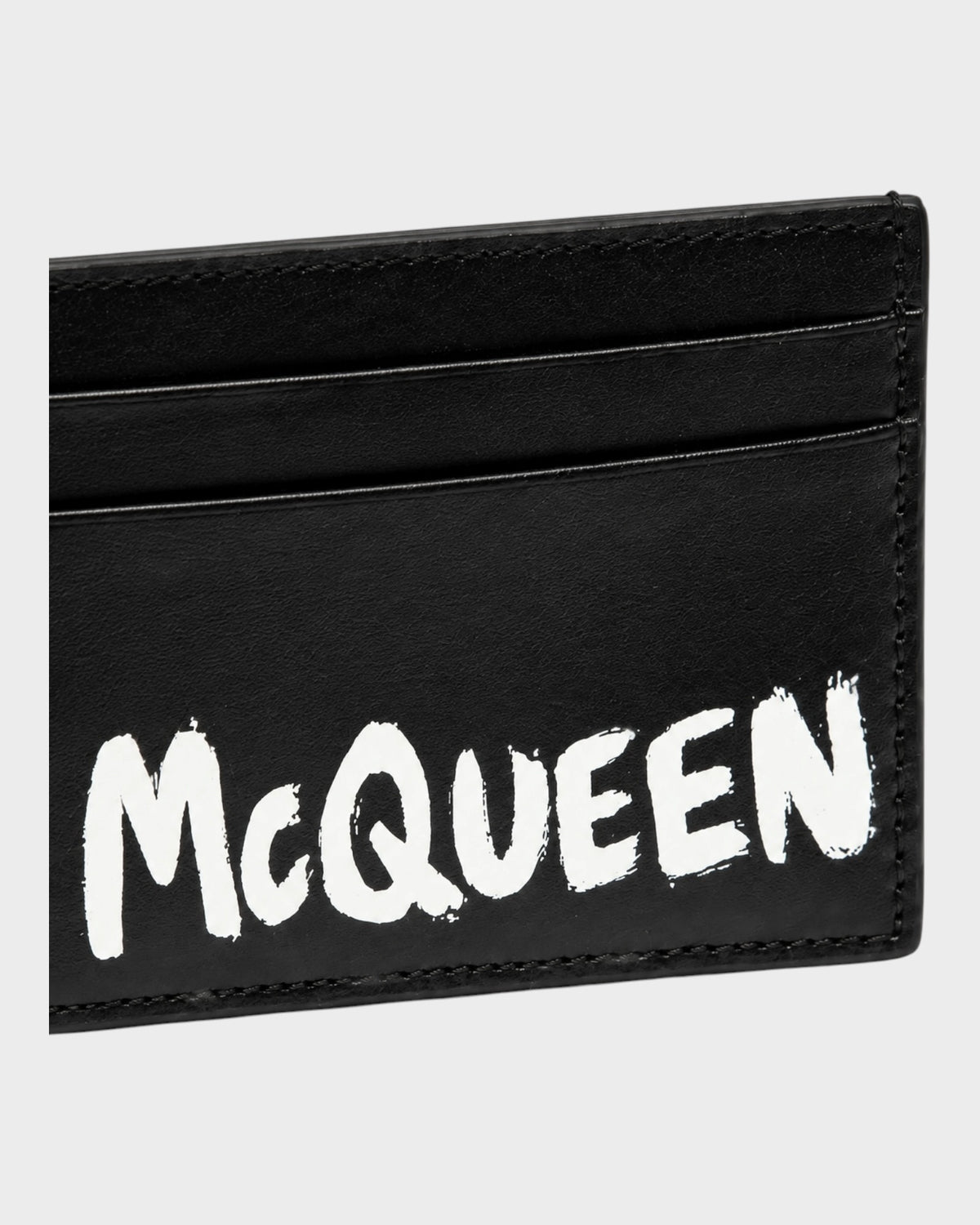 Kartenetui mit Logo-Print – Schwarz/Weiß