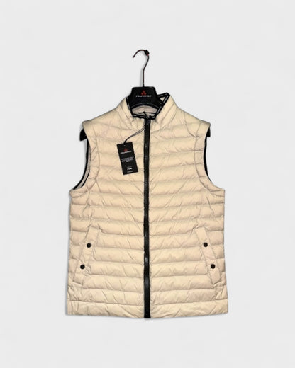 Steppweste mit Stehkragen – Beige