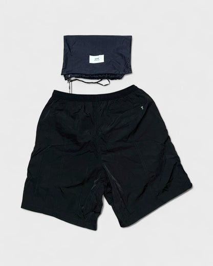 Badeshorts mit Beutel – Schwarz