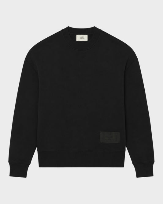 Sweatshirt mit Logo-Patch – Schwarz