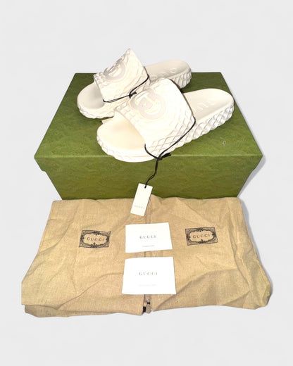 GG Rubber Slide Sandalen – Weiß