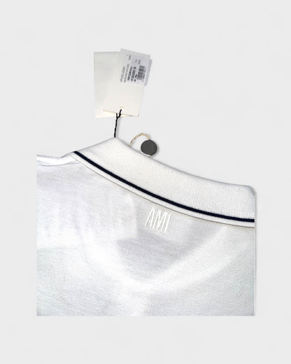 Poloshirt mit Logo-Stickerei – Weiß