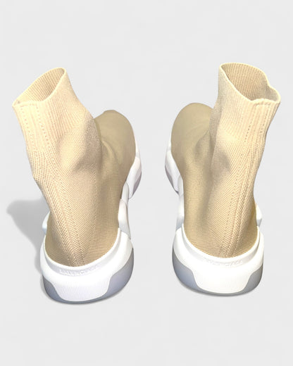 Speed Trainer Sneaker – Beige/Weiß