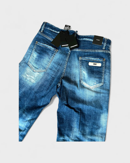 642 Jean Cool Guy Jeans – Blau im Destroyed-Look