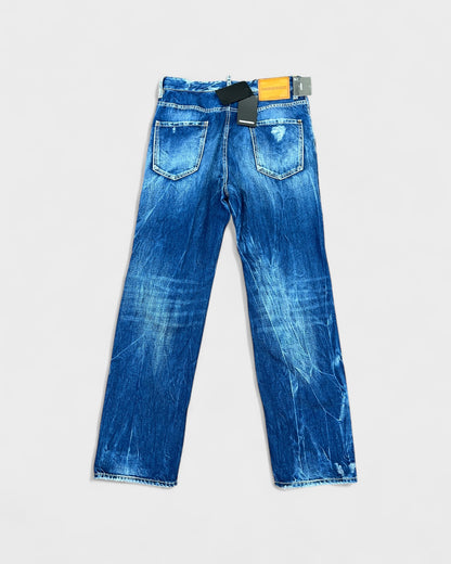 Jeans mit Used-Effekt – Mittelblau