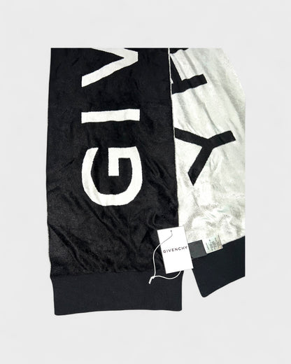 Wende-Schal mit Logo – Schwarz/Weiß