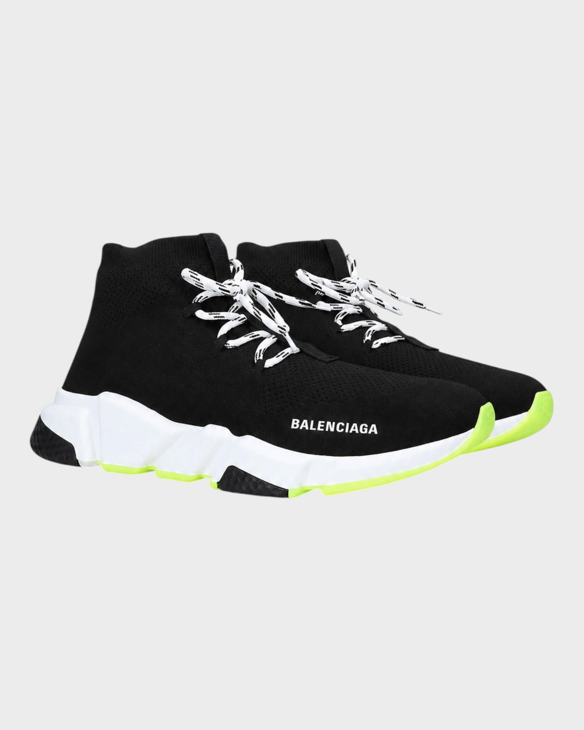 Speed Lace-Up Sneaker – Schwarz/Neon Gelb