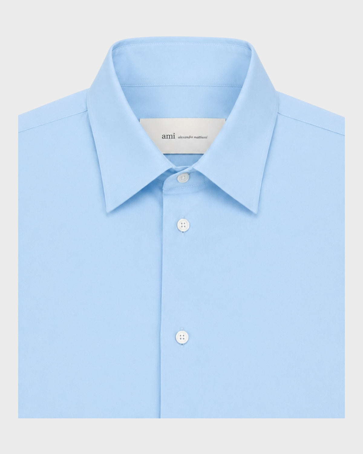 Popeline-Hemd – Hellblau