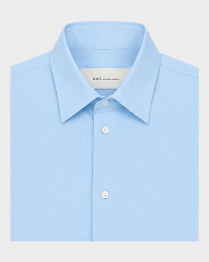 Popeline-Hemd – Hellblau