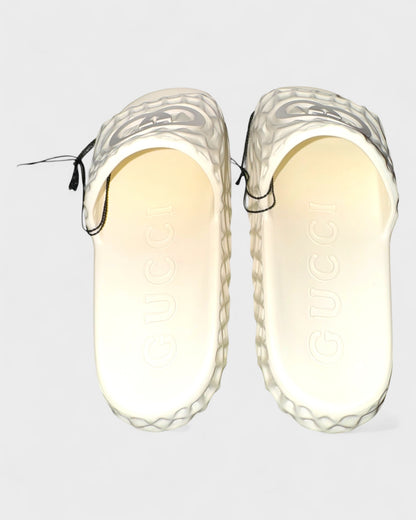 GG Rubber Slide Sandalen – Weiß